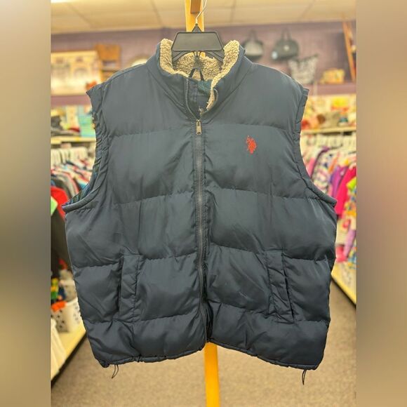 U.S Polo Assn. mens dark blue puffer 2X - Picture 1 of 7